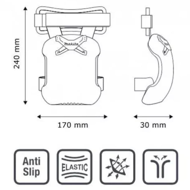 New Genuine Makita E-15615 Knee Pad Set