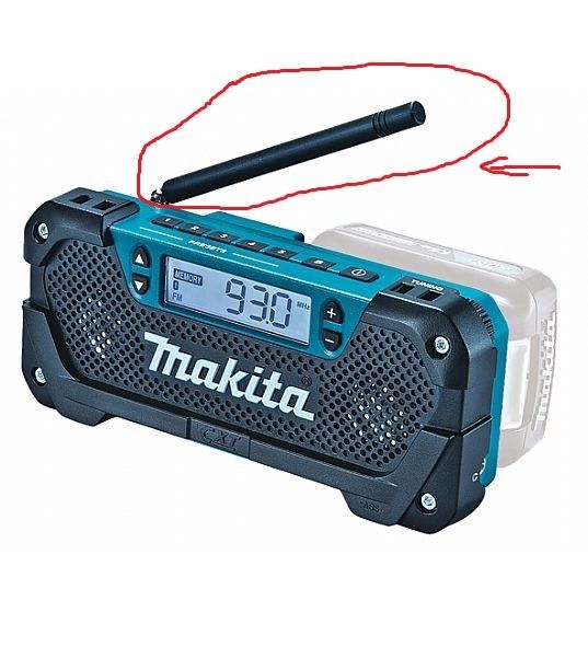 New Genuine Makita GM00001617 Rubber FM Antenna for MR052 RM02 MR051