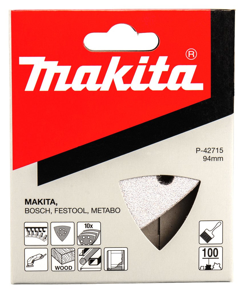 New Genuine Makita P-42715 Sanding Sheets K100 10pcs BO4565