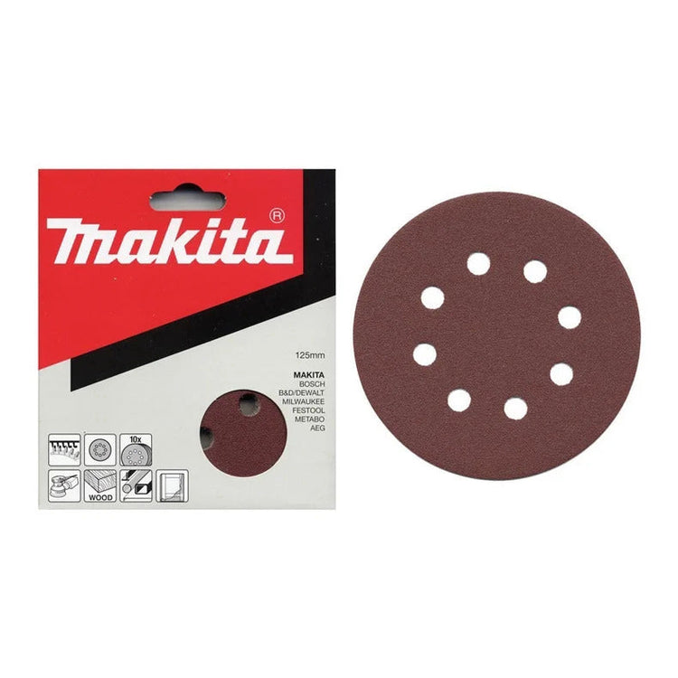 New Genuine Makita P-43533 K40 10pcs Abrasive Disc 125mm BO5021, BO5030, BO5031