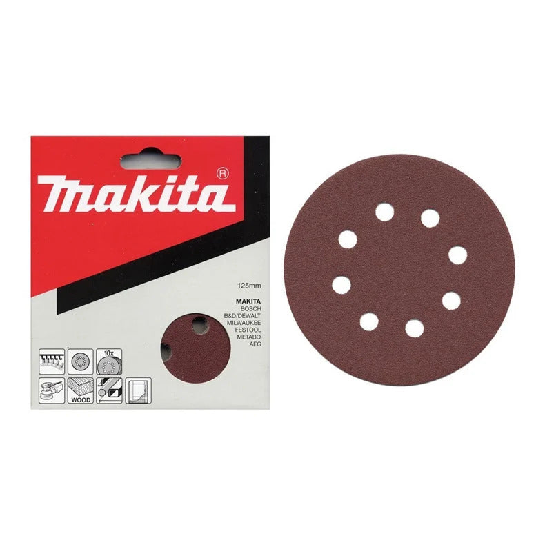 New Genuine Makita P-43533 K40 10pcs Abrasive Disc 125mm BO5021, BO5030, BO5031