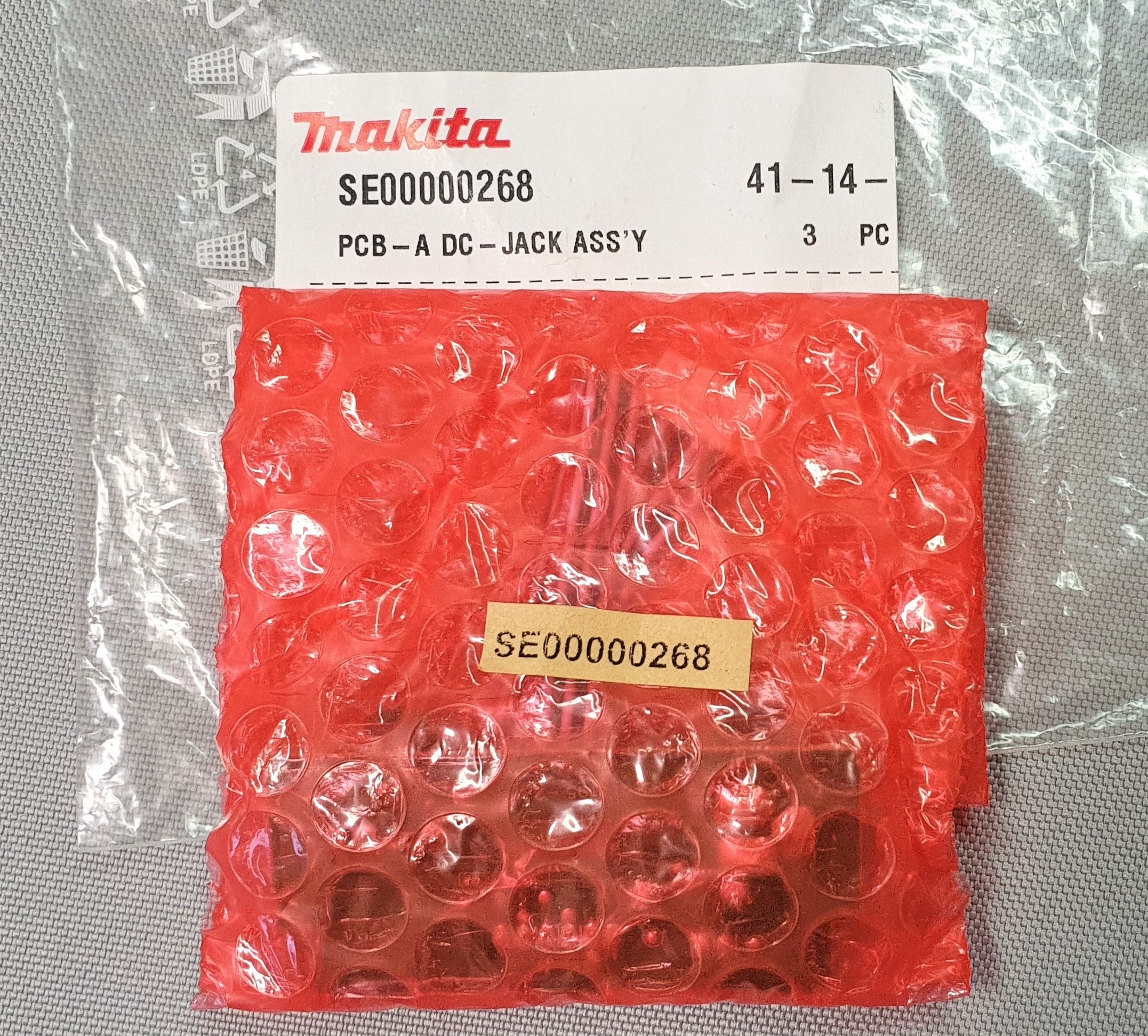 New Genuine Makita SE00000268 PCB-A DC-Jack Ass'y BMR102