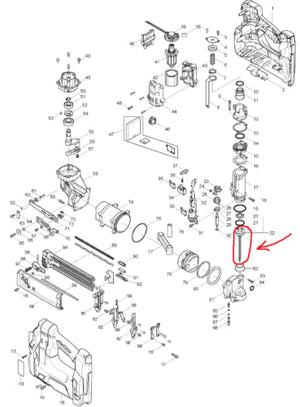 New Makita 135644-8 Driver Assembly for DBN500 XNB01