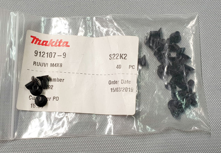 New Makita 912107-9 4pcs x Countersunk Head Screws M4X8 for 5740NB 4340CT