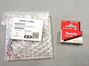 New Makita Set of 632K64-8 Brush Holder + 194427-5 Brushes CB-440 for BDF458