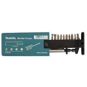Makita P-16782 Bit Assortment 10pcs PH/PZ/T X (0.6;1.2;PH2;PZ1;PZ2;PZ3