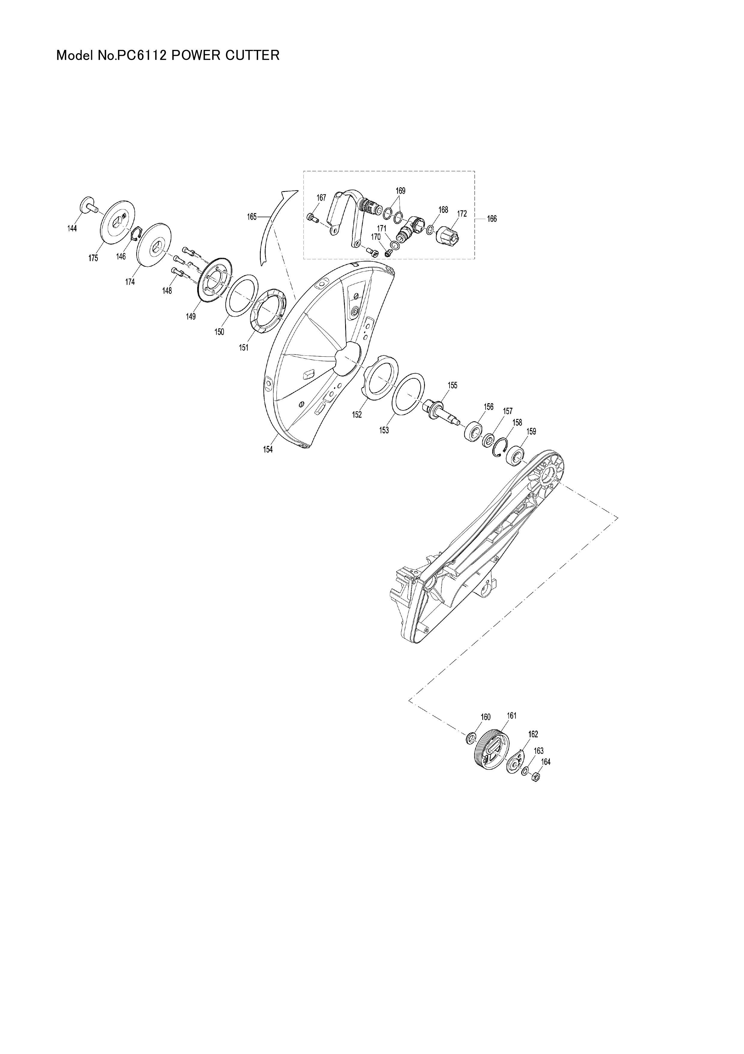 Makita PC-6112 — сборочный чертёж, лист 6, деталь 143457-3 поз. 084