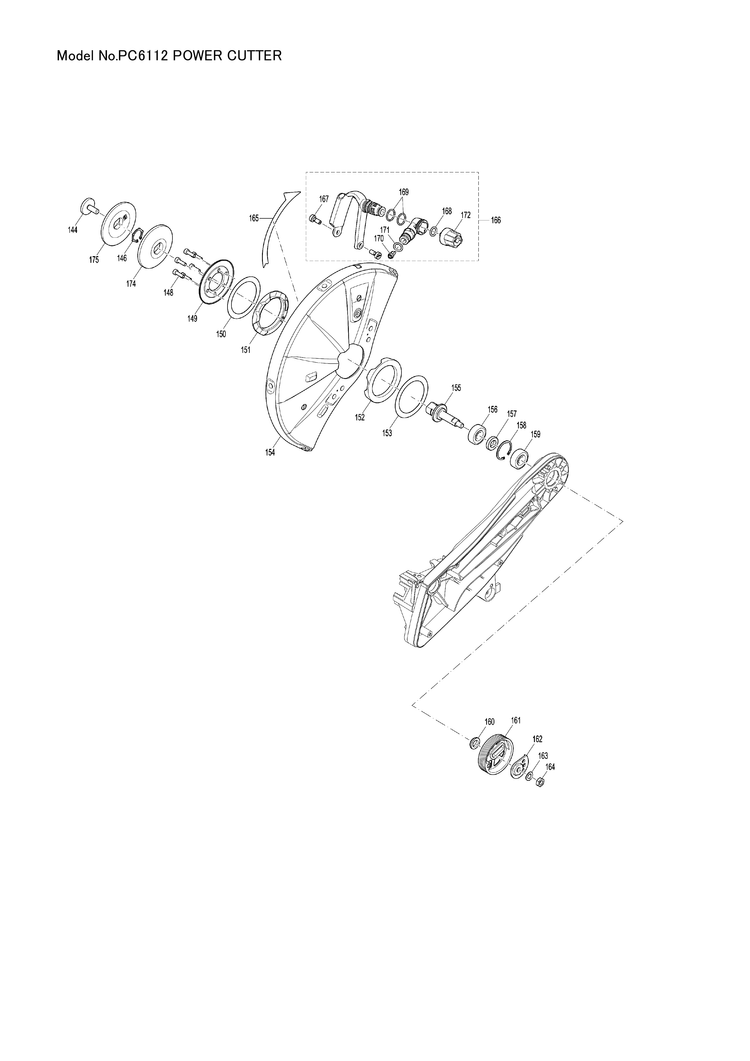 Makita PC-6112 — сборочный чертёж, лист 6, деталь 143457-3 поз. 084