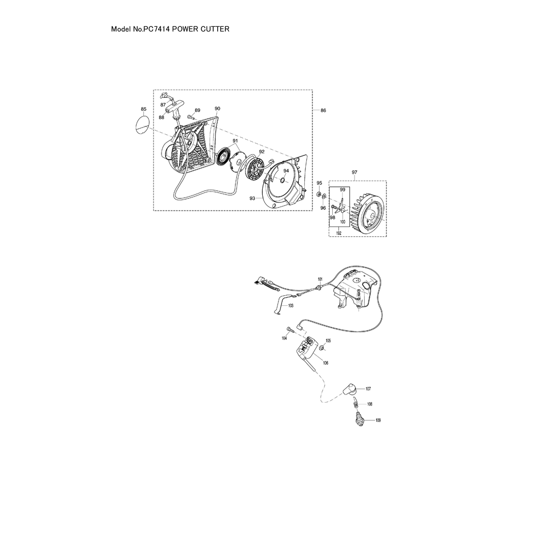 Makita PC-7414 — сборочный чертёж, лист 4, деталь 123319-1 поз. 009