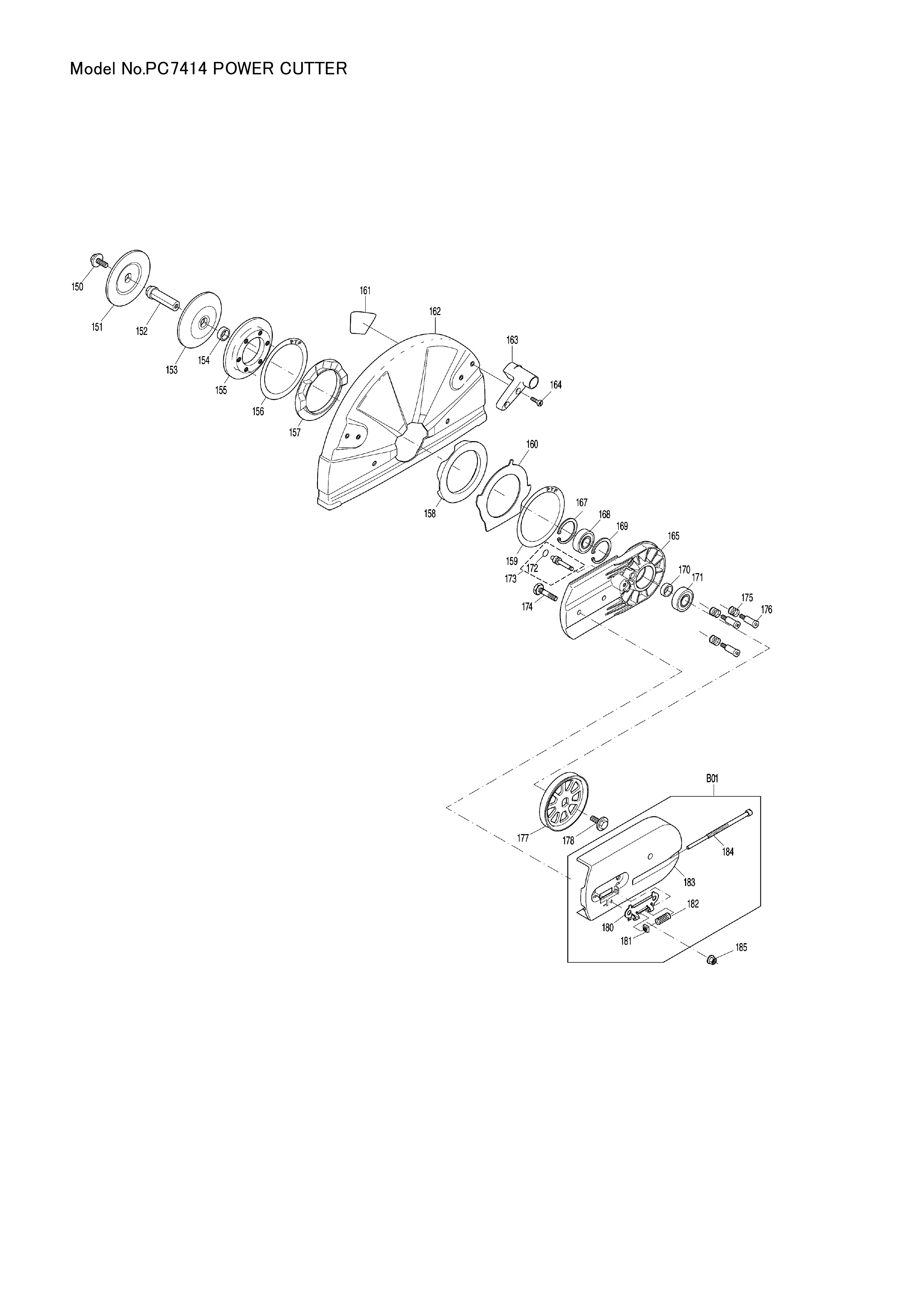 Makita PC-7414 — сборочный чертёж, лист 6, деталь 123319-1 поз. 009