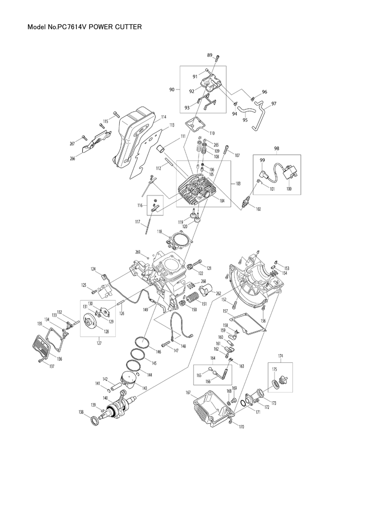 Makita PC7614V — сборочный чертёж, лист 3, деталь 141040-0 поз. 056