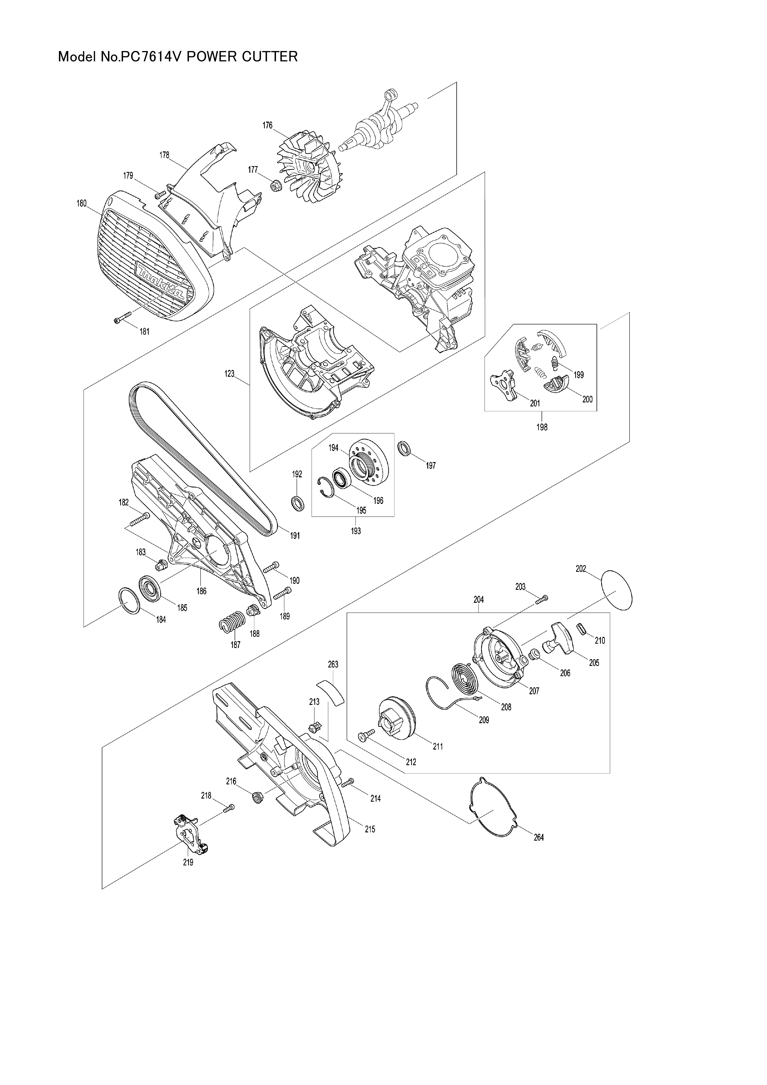 Makita PC7614V — сборочный чертёж, лист 4, деталь 141040-0 поз. 056