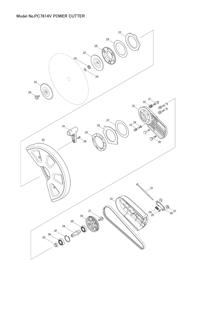 Makita PC7614V — сборочный чертёж, лист 5, деталь 141040-0 поз. 056