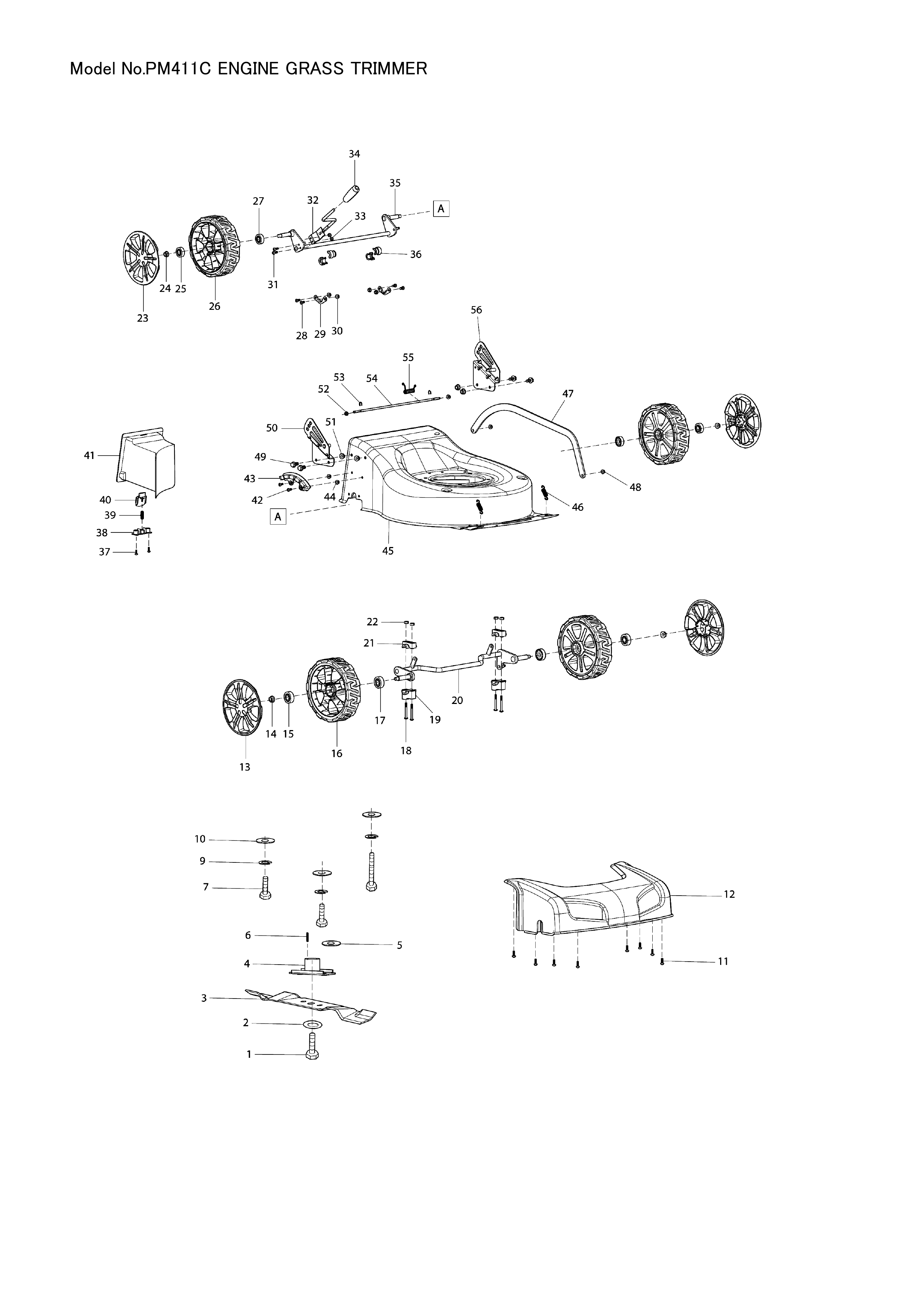 Makita PM-411C — сборочный чертёж, лист 1, деталь DA00000962 поз. 073