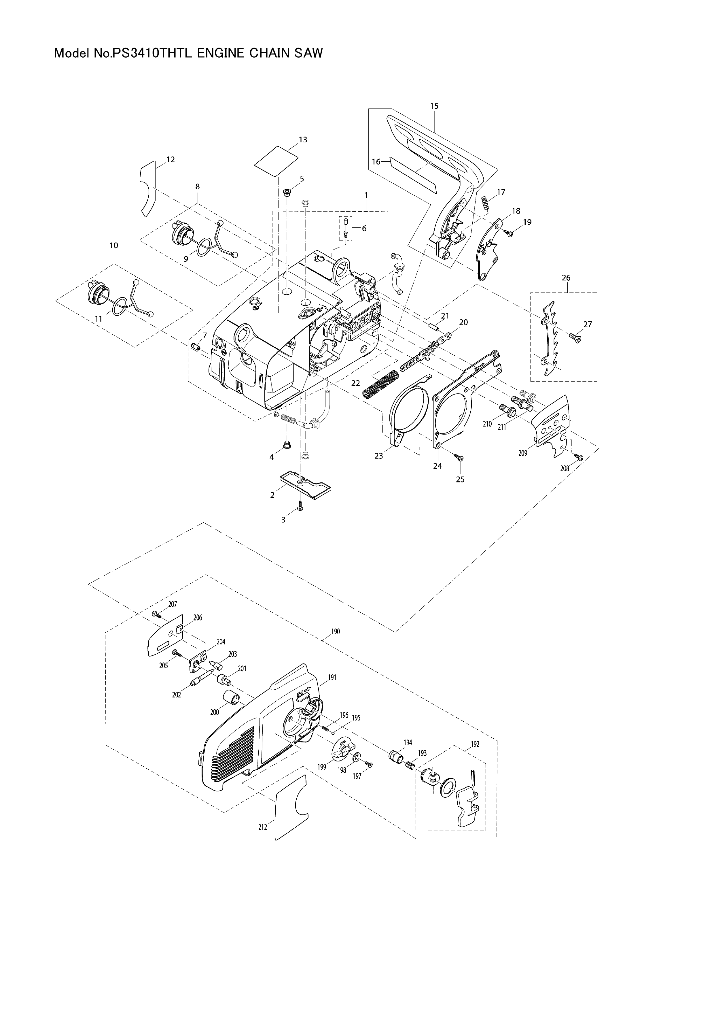 Makita PS-3410THTLC — сборочный чертёж, лист 1, деталь 170151051 поз. 062