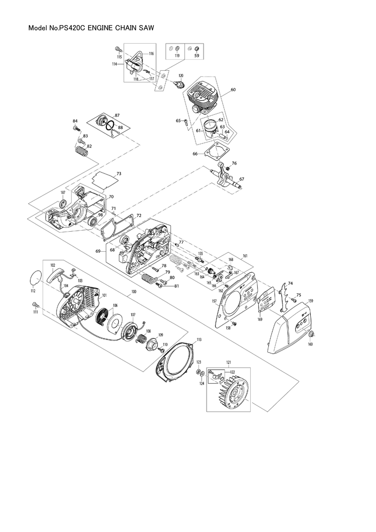 Makita PS-420C — сборочный чертёж, лист 2, деталь 140H65-9 поз. 067-1