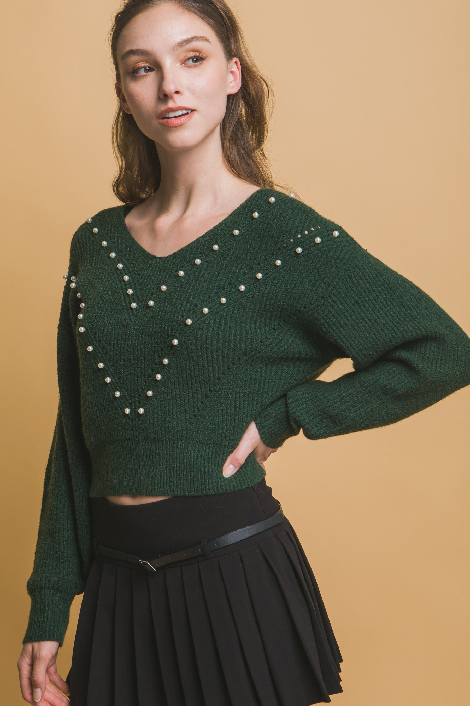 Pearl details sweater