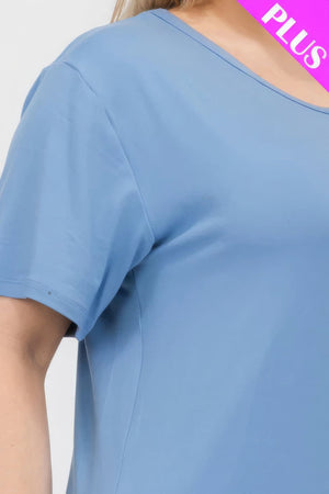 Plus Size Basic Short Sleeve T-shirt