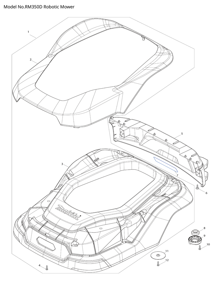 Makita RM350D — сборочный чертёж, лист 1, деталь 413S12-2 поз. 015