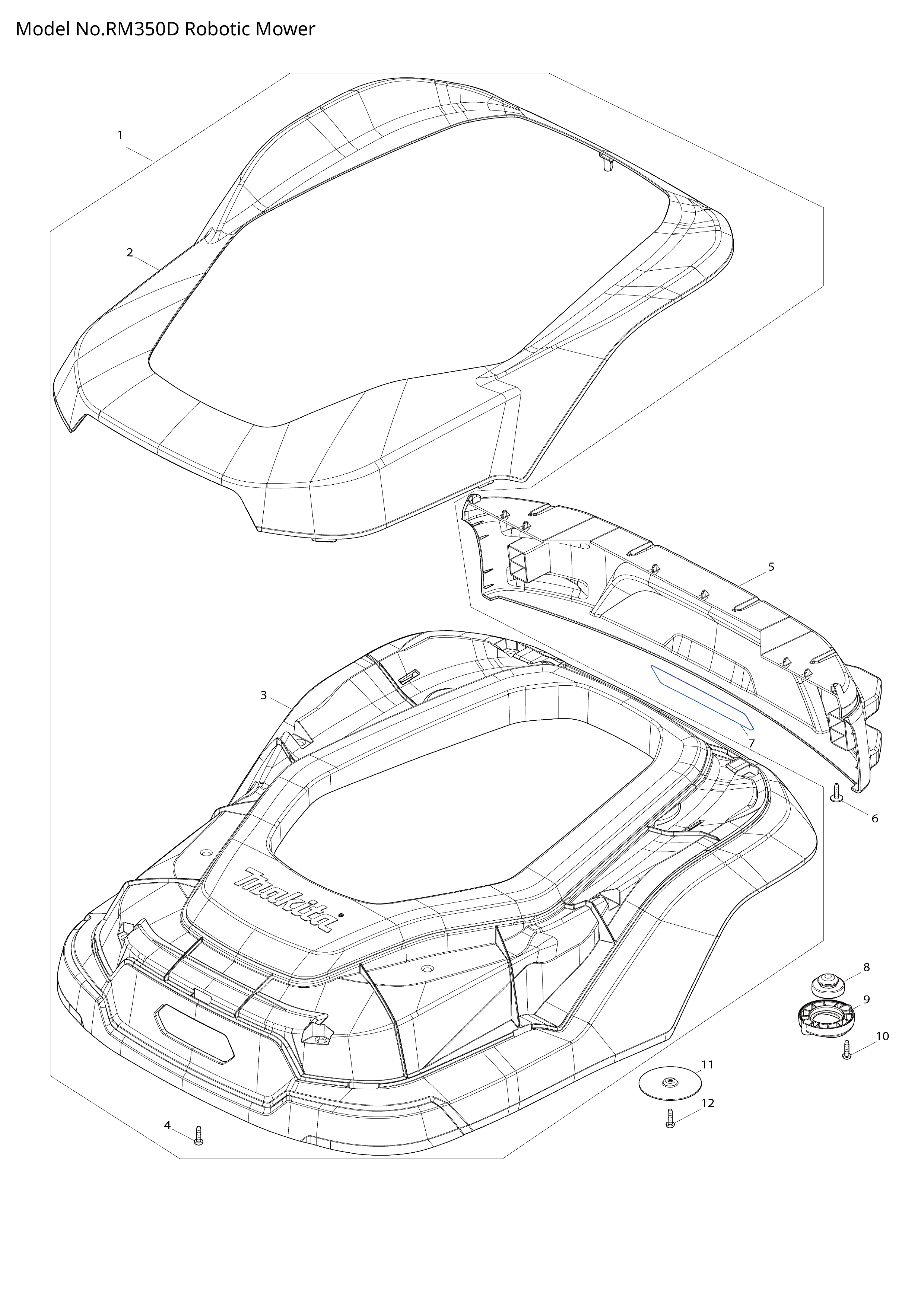 Makita RM350D — сборочный чертёж, лист 1, деталь 227B09-1 поз. 115
