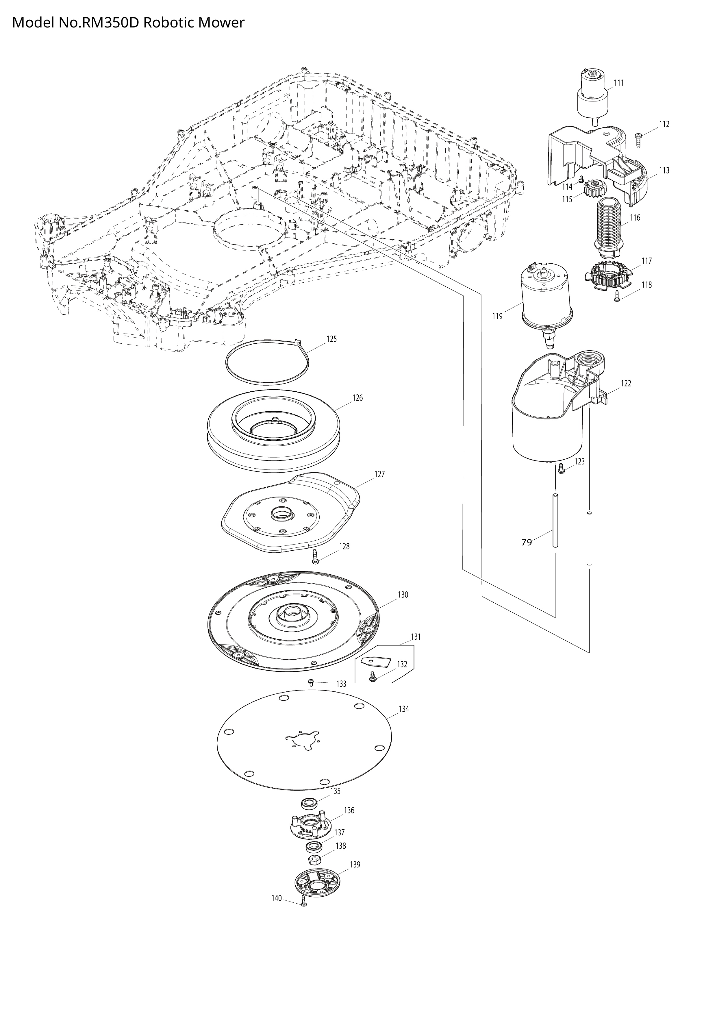 Makita RM350D — сборочный чертёж, лист 4, деталь 137070-7 поз. 096
