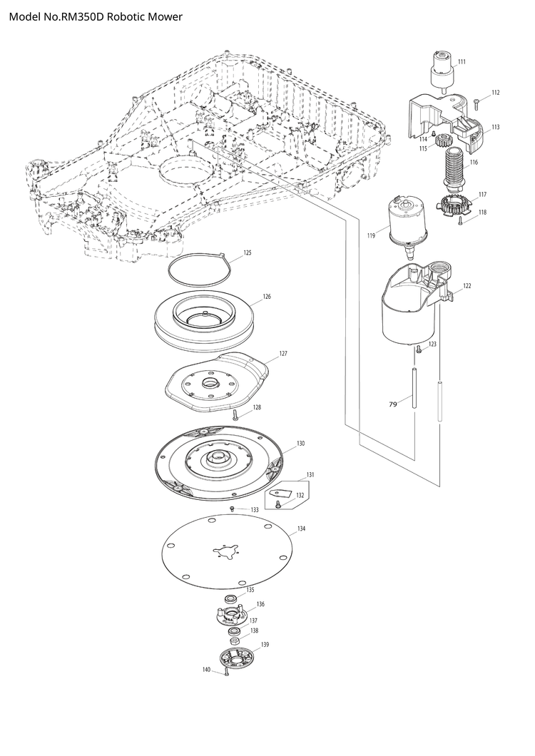 Makita RM350D — сборочный чертёж, лист 4, деталь 620M20-2 поз. 054
