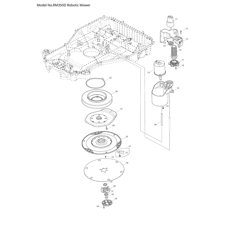 Makita RM350D — сборочный чертёж, лист 4, деталь 638A47-6 поз. 075