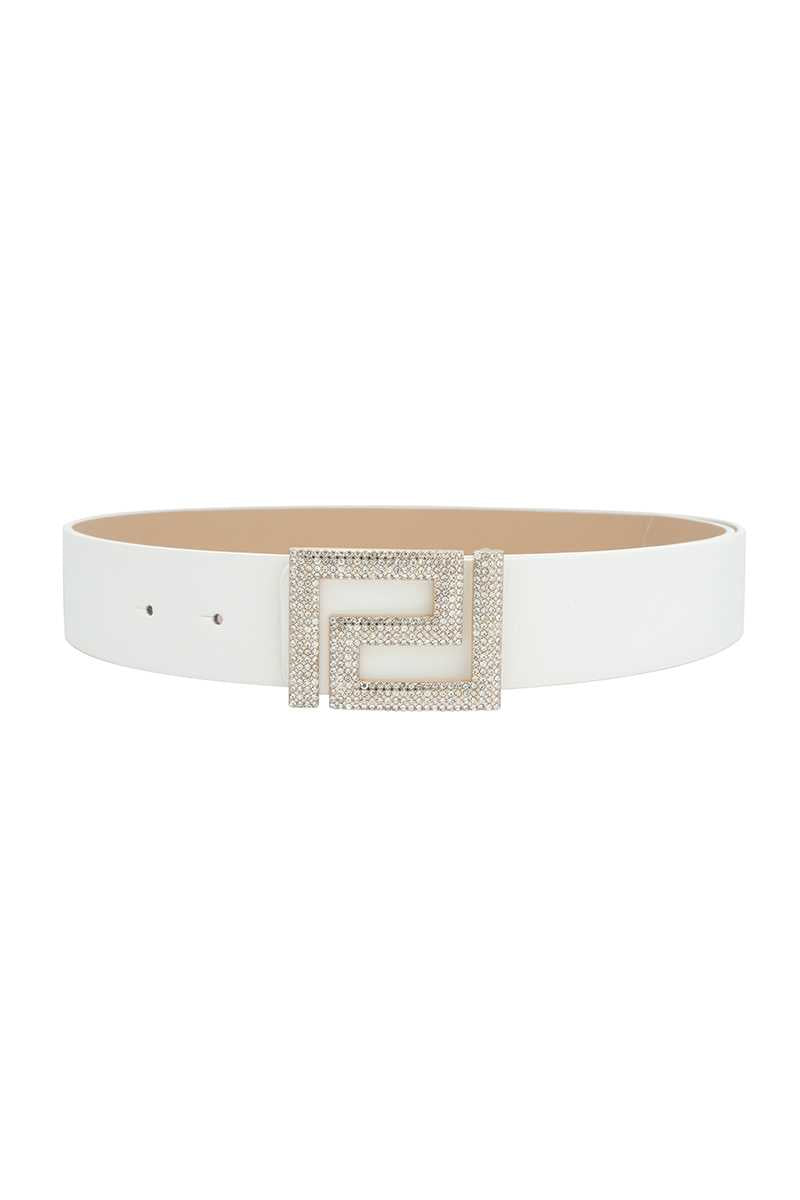 Rhinestone Pave Geo Shape Belt