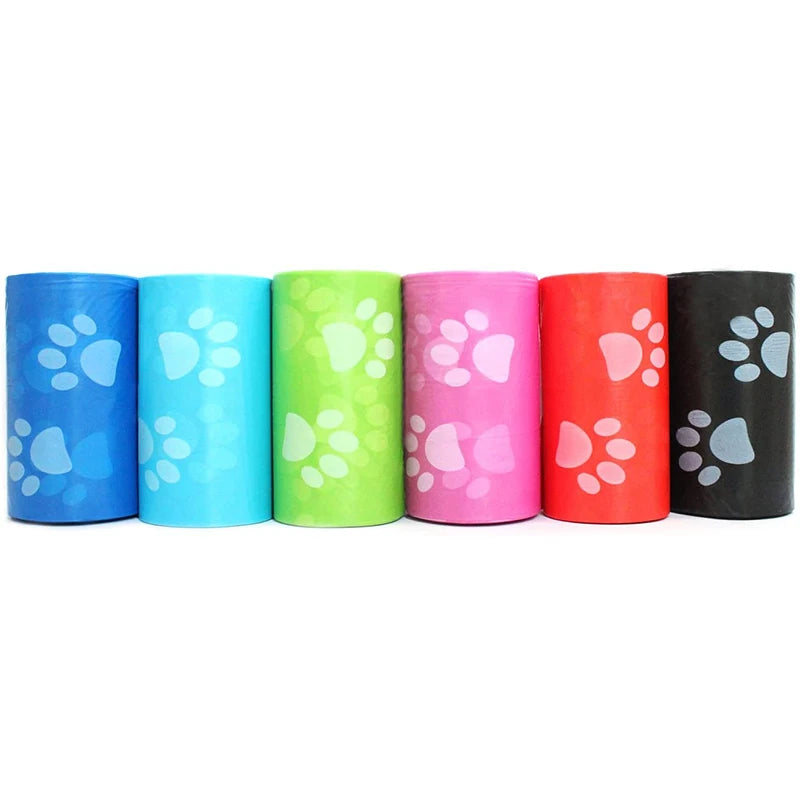 120 Rolls Hondenpoeptas Outdoor Reinigingskaktas Outdoor schone huisdieren benodigdheden voor honden 15 bags/roll vul vuilniszak huisdierenbenodigdheden