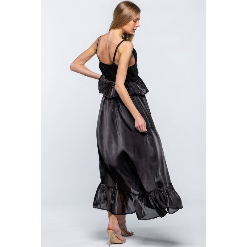 Shimmering Dress With Ruffles