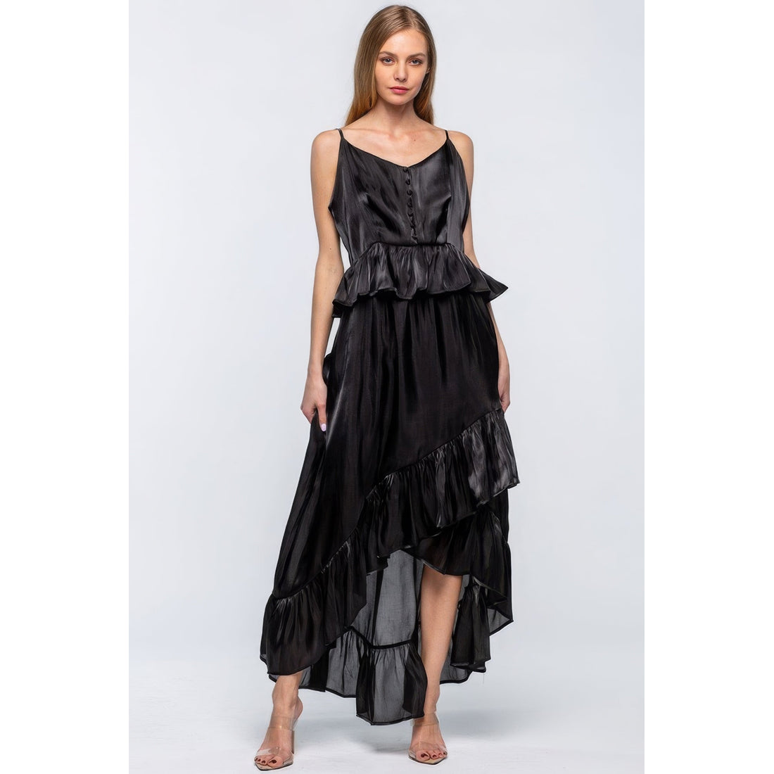 Shimmering Dress With Ruffles