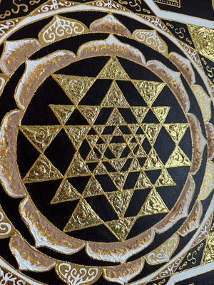 Sri Yantra mandala, energy painting, sacred geometry