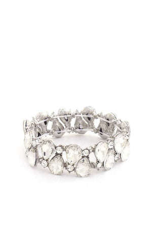 Teardrop Rhinestone Stretch Bracelet