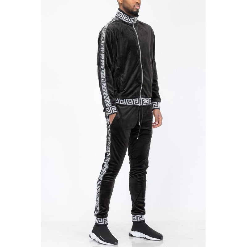 Track Set Velour Status Print Suit