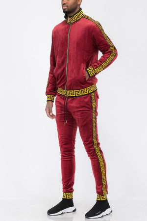 Track Set Velour Status Print Suit