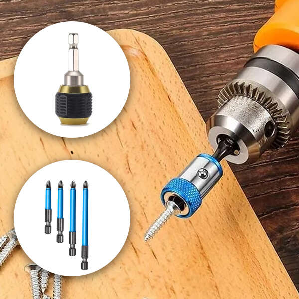 UniRing - Set with 2 drill adapters and 4 magnetic bits