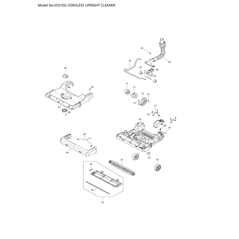Makita VC010G — сборочный чертёж, лист 2, деталь 422A22-0 поз. 054