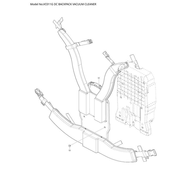 Makita VC011G — сборочный чертёж, лист 2, деталь 137051-1 поз. 037
