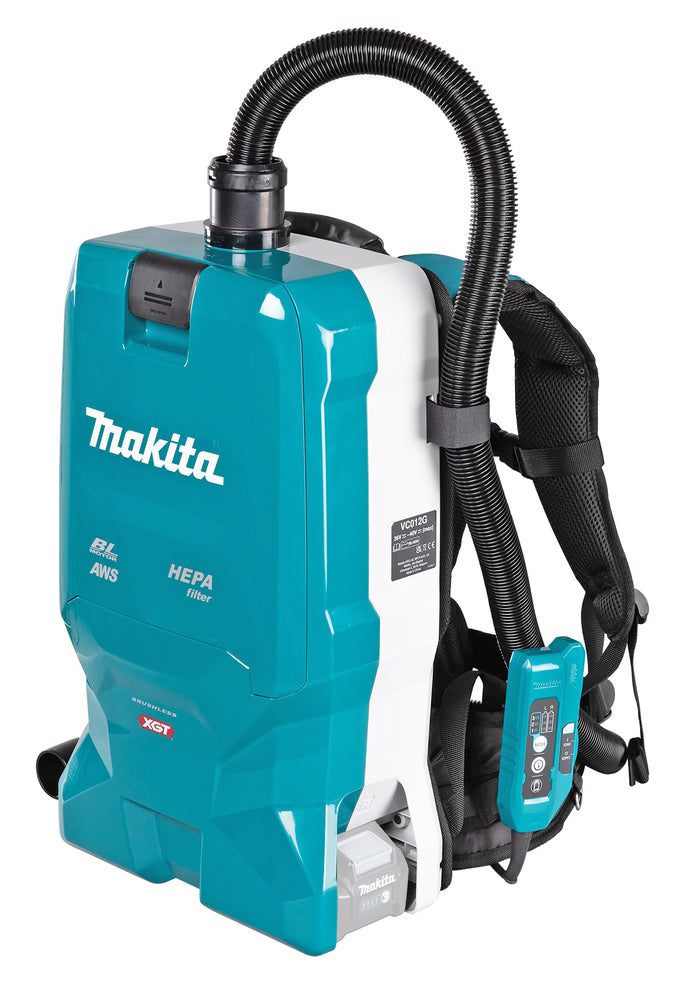 Makita VC012GZ01 Cordless Backpack Vacuum Cleaner 40V XGT, 6L, AWS