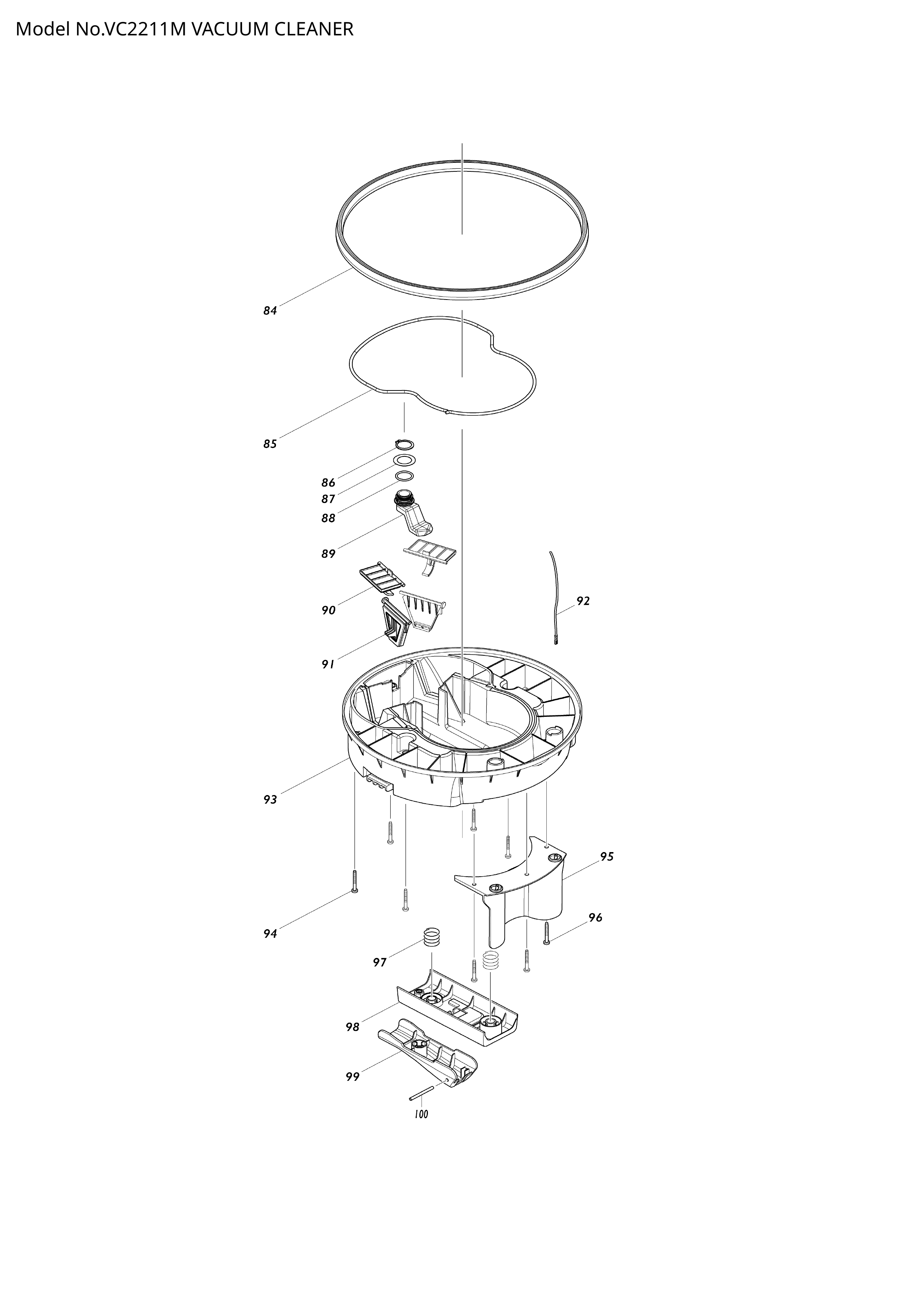 Makita VC2211M — сборочный чертёж, лист 3, деталь 620467-2 поз. 028