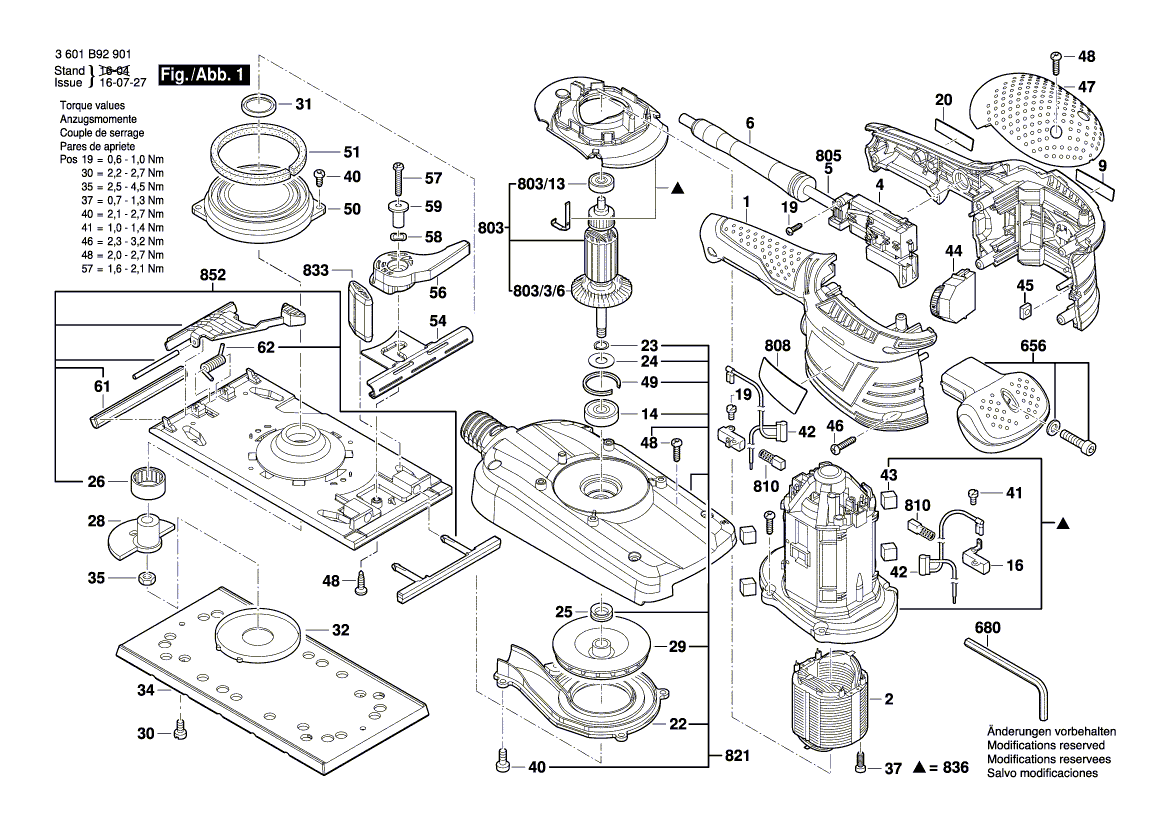 Neues Original-Typenschild 160111A344 von Bosch