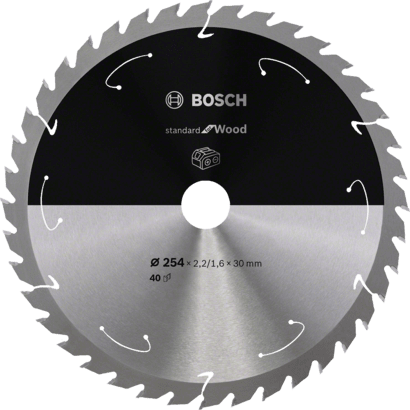 Nouveau véritable Bosch 2608837734 Standard pour la lame de scie circulaire en bois pour sans fil sans fil