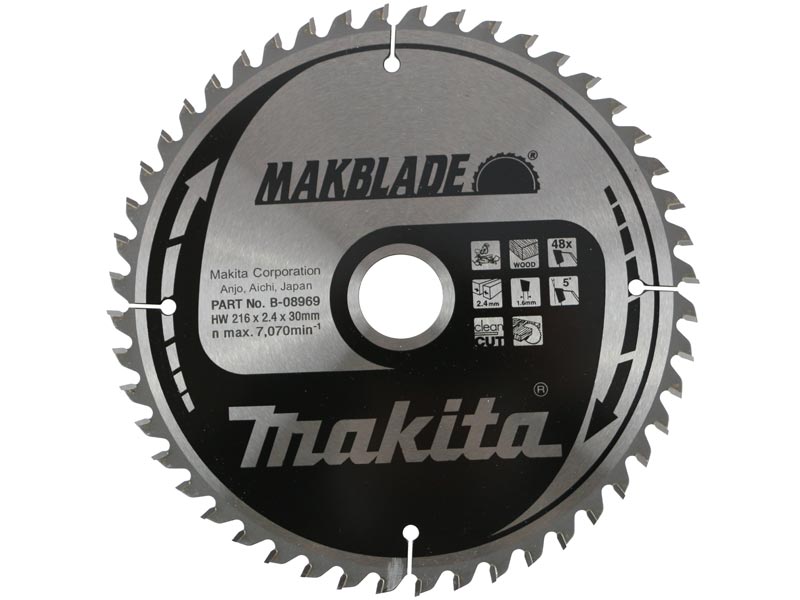 Neu Original Makita B-08969 Makblade Gehrungssägeblatt 216 x 2,4 x 30 mm 48 Zähne