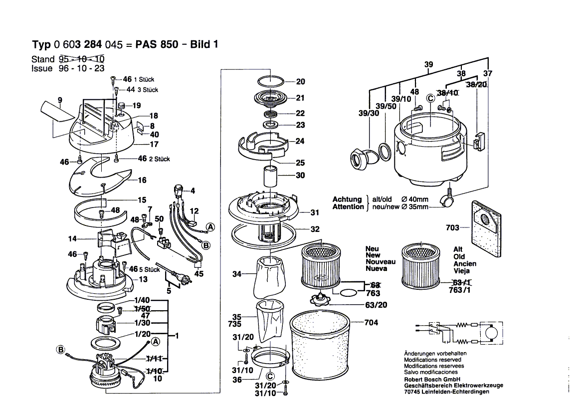 Ny ekte Bosch 2916011892 vanlig vaskemaskin