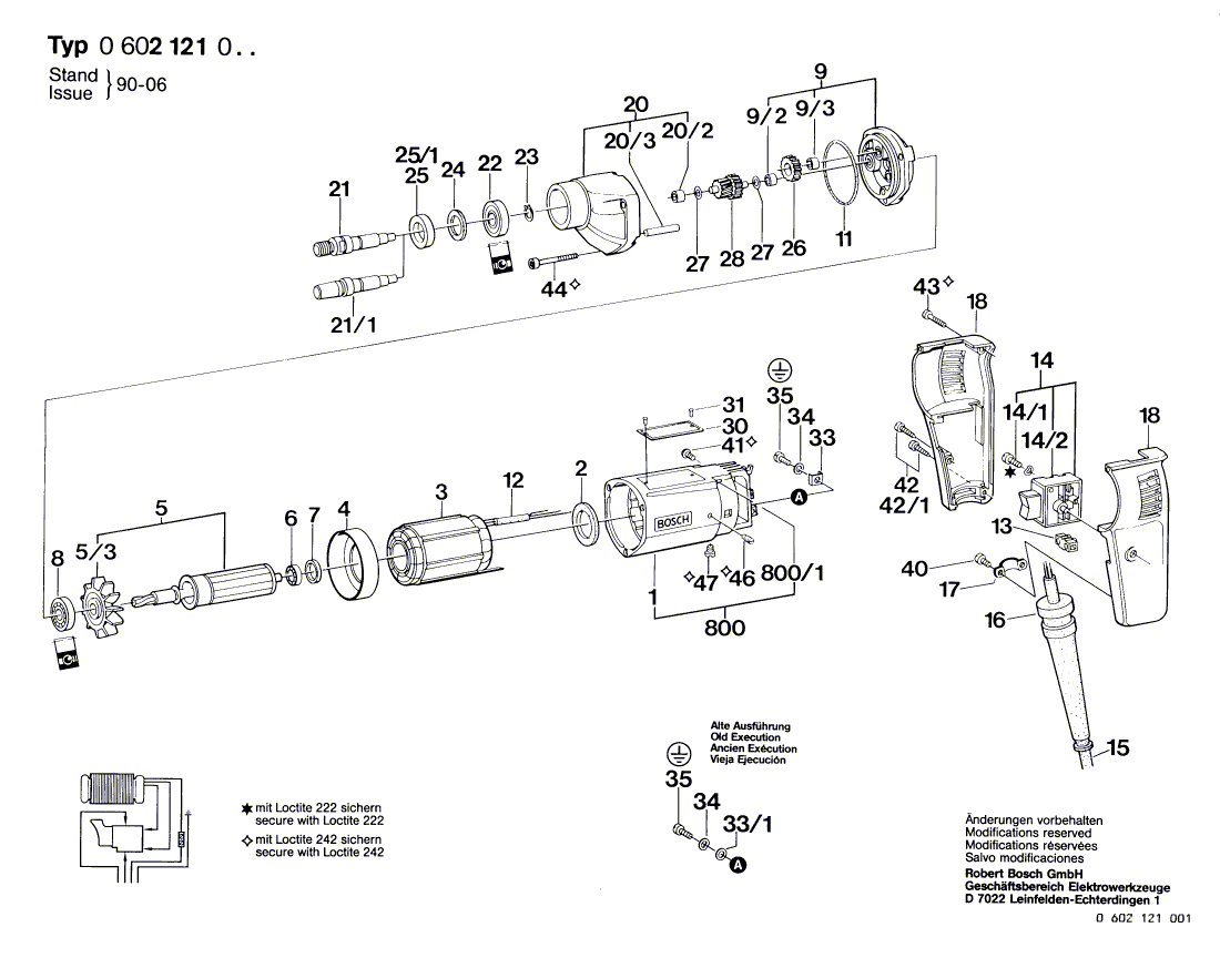 Nieuwe echte Bosch 3603344013 schroefdraadring