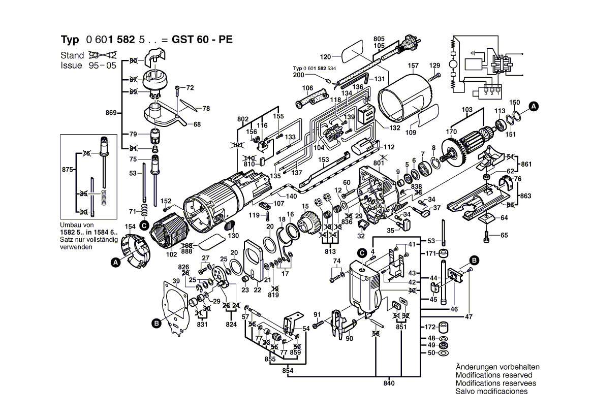 Nouvelle véritable poignée Bosch 2602026900