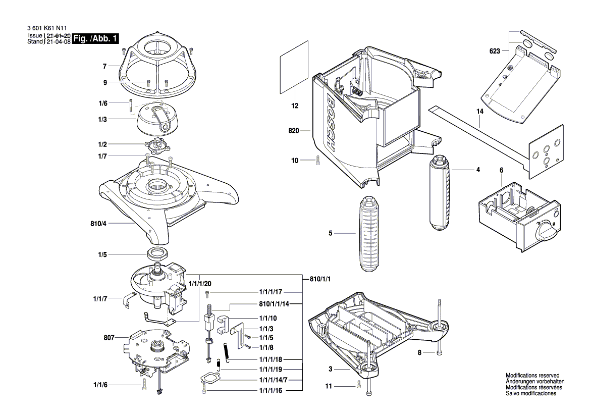 Nouvelle télécommande Bosch 1617S00W3M