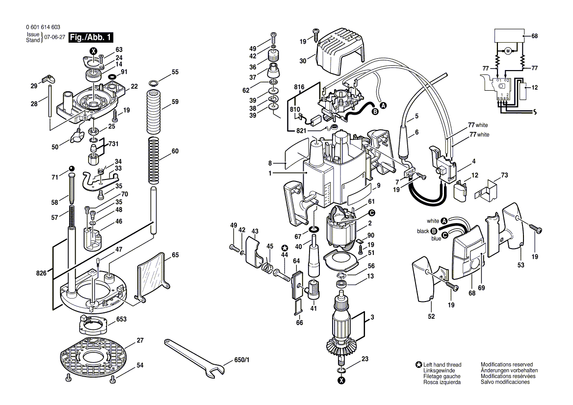 Neue Original Bosch 2610997099 Abdeckplatte