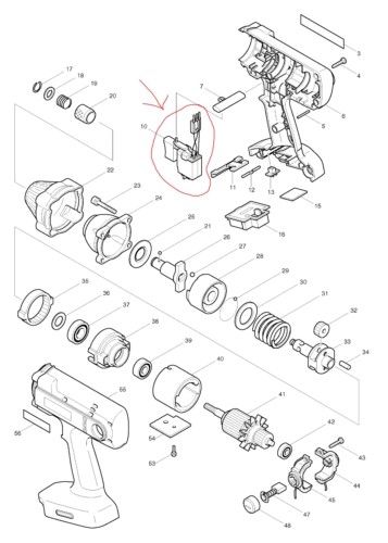 NOUVEAU VOLINE Makita 651996-4 commutateur pour BTD200