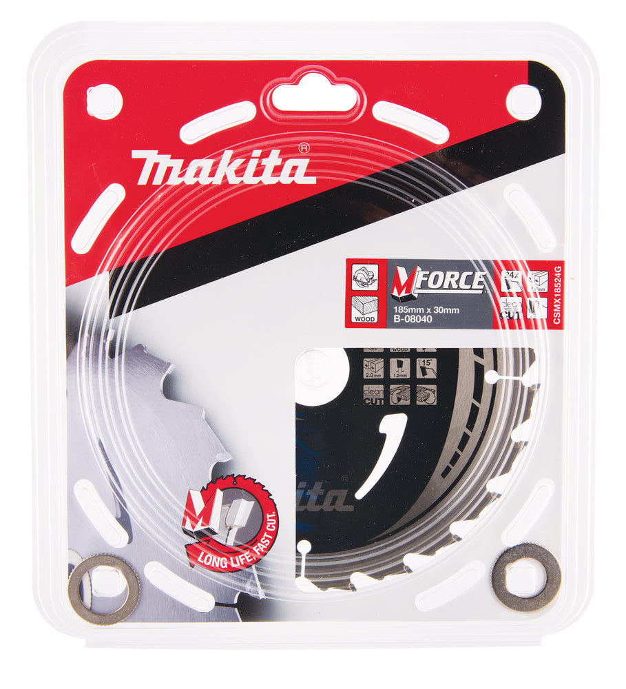 Nieuwe echte Makita B-08040 T.C.T Saw Blade 185x30/20/16x2,0mm 24t 15 °